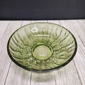 Vintage Anchor Hocking Soreno Avocado Green Glass Cereal Bowl 6 inches